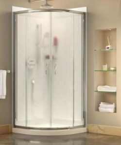 Corner glass shower door enclosures in california